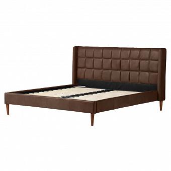 Двуспальная кровать Andorra Double Bed RM натуральная кожа Brown Franco